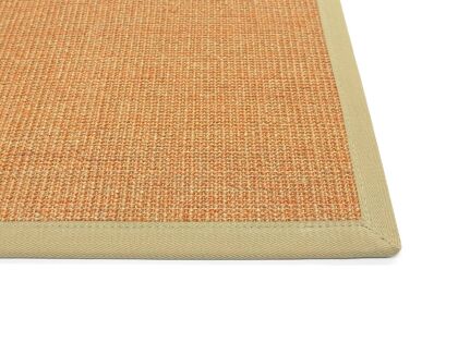 Manolo Sisal Bordürenteppich | 3cm Baumwollbordüre | Wunschmaß & Wunschform