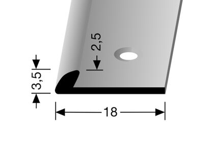Küberit Abschlussprofil 356 | 250 cm | zum Schrauben | Aluminium