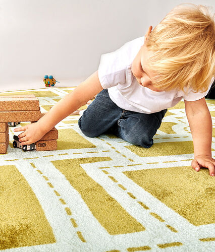 Teppich Für Kinderzimmer, Spielteppich Autos, Straßen-Motiv