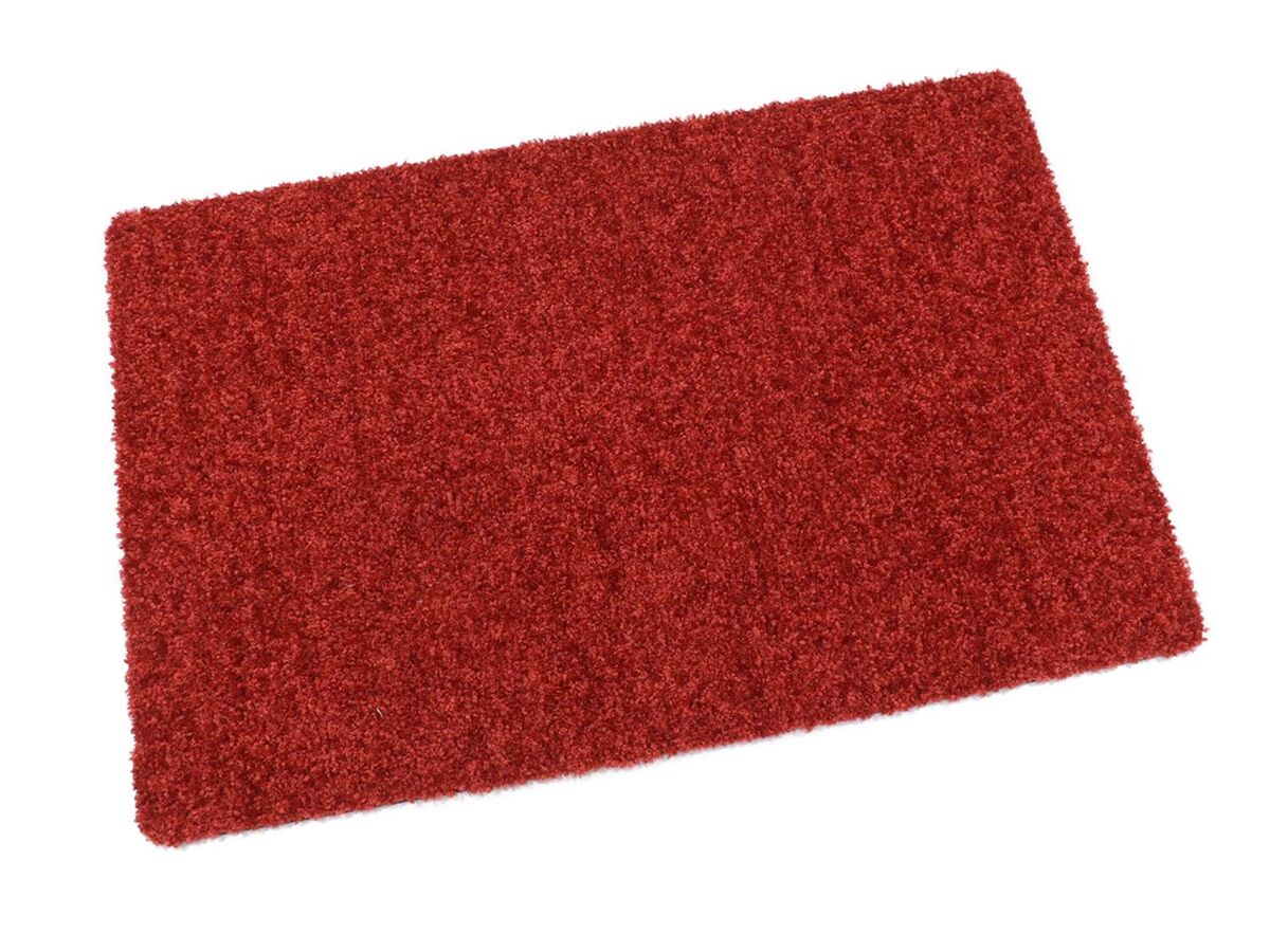 Protex waschbare Fußmatte, rot, Wunschmaß & Wunschform, waschbar, Rot, 40 x 60 cm