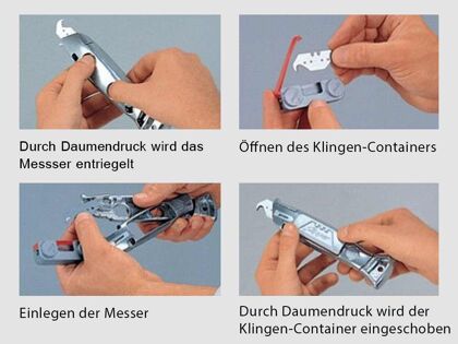Profi Teppichmesser-Set|Janser Green Knife| + 20 Haken- & 20 Trapezklingen