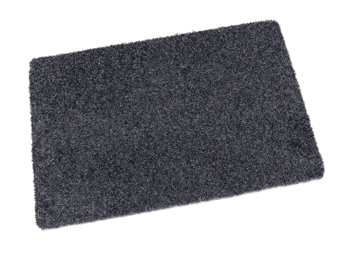 Protex waschbare Fußmatte, graublau, Wunschmaß & Wunschform, waschbar, Blaugrau, 40 x 60 cm