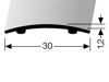 Küberit Übergangsprofil 452 SK | Messing poliert | Selbstklebend | 100 cm