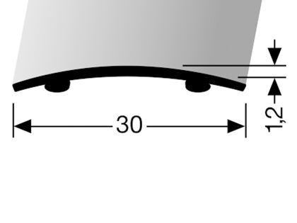 Küberit Übergangsprofil 452 SK | Messing poliert | Selbstklebend | 100 cm