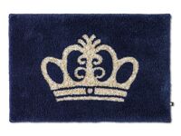 Crown Badteppich | Wunschmaß & Wunschform | 1495 - kobalt/weiß-goldlurex