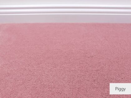 SALE Emily Velours Teppichboden | seidenweich! | Farbe Piggy | 400cm x 385cm