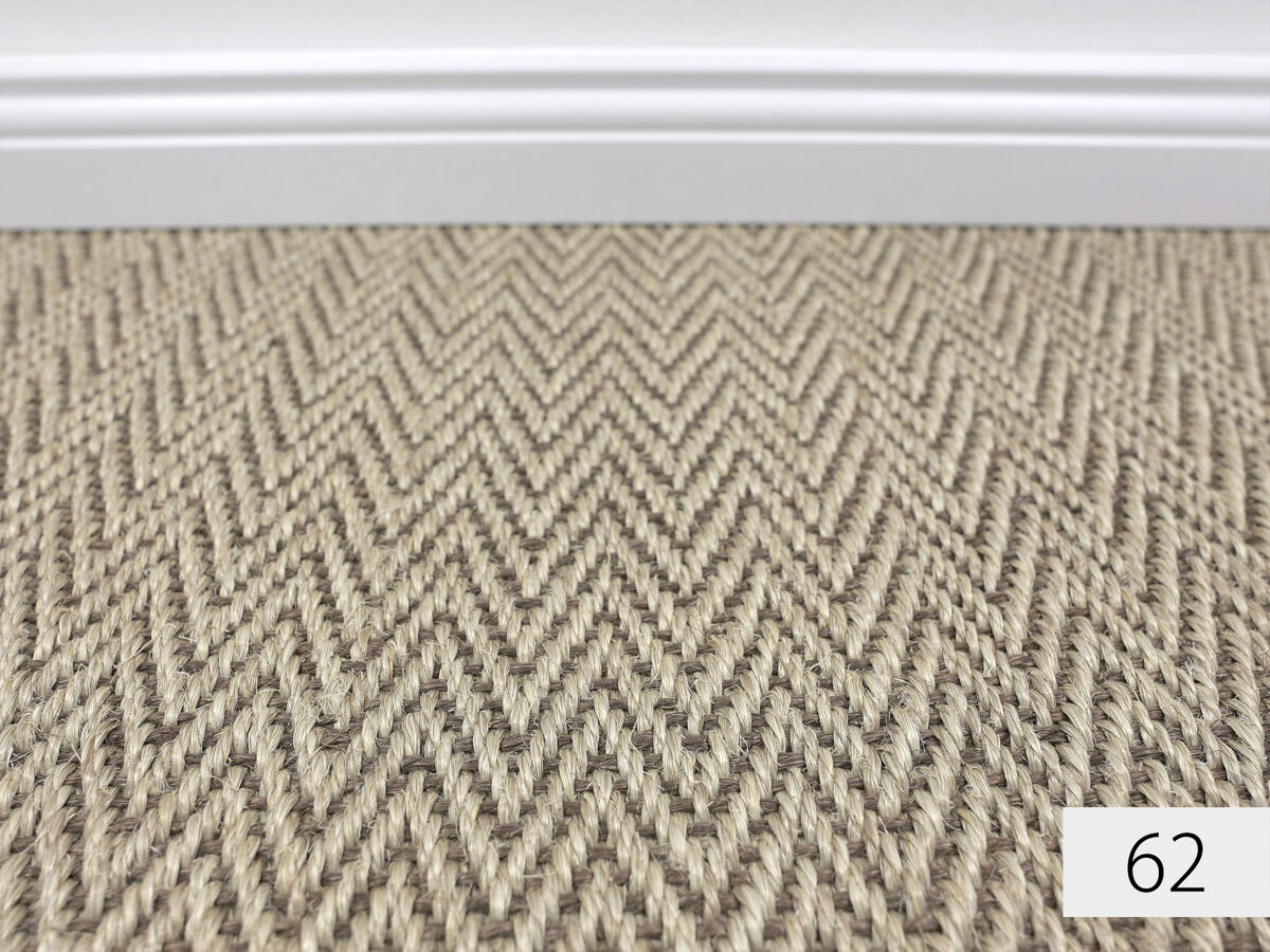 Colombo Sisal Teppichboden | gemustertes Flachgewebe | 400cm Breite & Raummaß