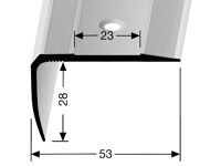 Küberit Treppenkantenprofil 712 | zum Schrauben | 250 cm | Aluminium