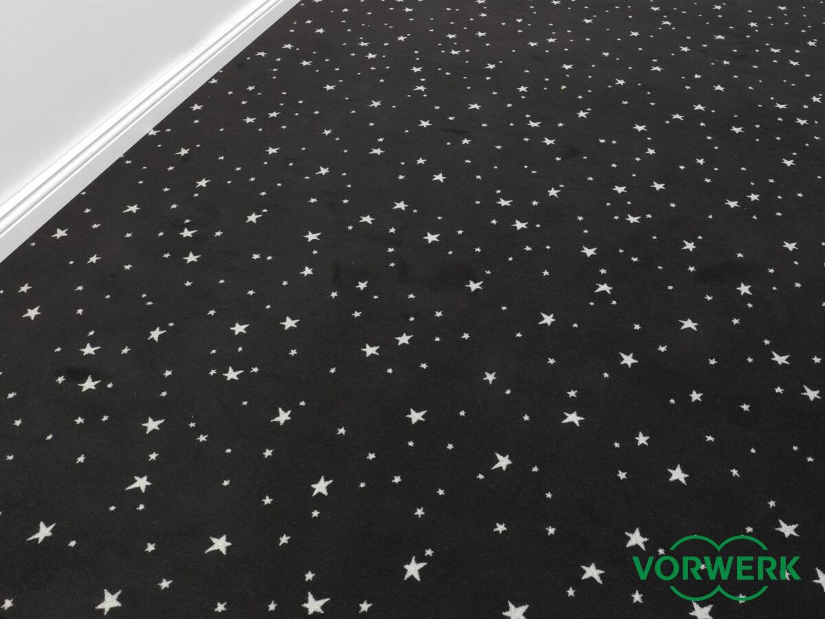 Bijou Stars Vorwerk Teppichboden | Tolles Sternmotiv | 400cm Breite & Raummaß
